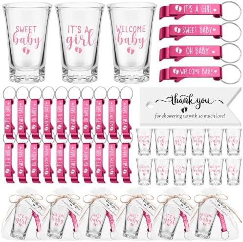 Pickmesh Baby Shower Party Favors for Guest, Pink, 96 Pcs by Pickmesh