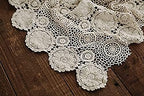 Honra Orraphtstu Baby Photography Props Lace Blanket for Newborn Photoshoot Layers Photo Posing Backdrop Boho (M, Beige) - Image 3