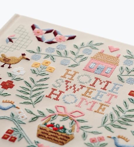 RIFLE PAPER CO. Home Sweet Home Embroidered Guest Book, Decorative Keepsake - Image 4