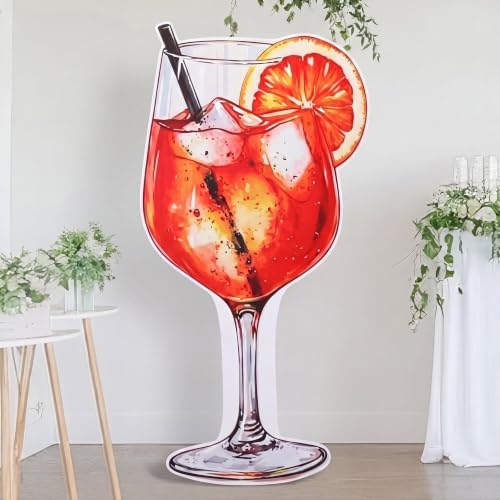 4ft Spritz Cardboard Cutout Stand up Spritz Party Decorations Orange Cocktail Backdrop Life Size Photo Booth Prop for Bachelorette Bridal Shower Wedding Summer Party - Image 6