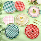 144 Pcs 48 Guests Camp Gingham Party Plates and Napkins - Image 3