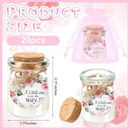 Threlaco 20 Pcs Flower Baby Shower Favor Candle Glass Jar - Image 4