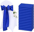 60 Pcs Royal Blue Chair Sashes Satin Chair Bows Sashes for Party, Hotel, Wedding, Reception, Restaurant Event Decoration (7 x 108 inch) by Lykoow