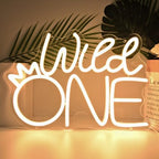 Britrio Wild One Crown Neon Light Sign Baby Shower Girl Boy One Year Decor - Image 5