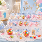Nuenen 48 Pcs Baby Shower Favors, Mini Pacifier Candy Bottles 3.15", Blue - Image 3