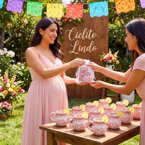 Cielito Lindo Party Favors, 12 Set, Pink, Handled - Image 6