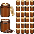24 Pack 6 oz Coffee Scented Soy Candles, Bulk Glass Jar Aromatherapy Candles, Long Lasting Soy Wax Candles for Home, Wedding, Party & Stress Relief by Veiuwa