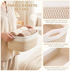 10 Pack Small baskets for organizing Woven Rope Bins for shelves - Image 3