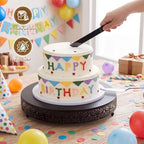 Wenqik 16 Inch Black Halloween Cake Stand with Cutter Spatula,Classic - Image 4