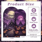 Set of 2 Purple Happy Halloween Arch Backdrop Covers (7.2ft, 6ft) - Image 5