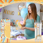 289 Pieces Sun Baby Shower Gifts for Guest Here Comes the Son Ballpoint Pens and Keychains Favors Bulk Retractable Baby Shower Pens Gender Reveal Thank You Cards Souvenirs Prizes - Image 5