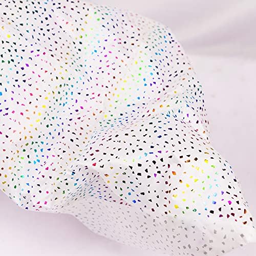 MR FIVE 50 Sheets Large Size Rainbow Glitter Tissue Paper Bulk,20" x 28",Rainbow Sparkle Tissue Paper for Gift Bags,Graduation,Weddings,Birthday,Holiday Party - Image 2
