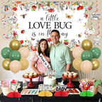 Love Bug Baby Shower Party Decorations - A Little Love Bug is On The Way Banner Backdrop Wildflower Insect Themed Honeycomb Centerpieces Hanging Swirls, for Ladybug Butterfly Gender Reveal Supplies - Image 4