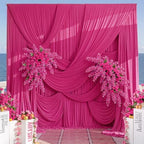 20ft×15ft Hot Pink Backdrop Curtain for Wedding Parties by PartyVillage