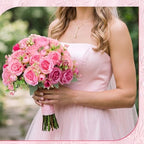Geosar 36 Bundles Artificial Peonies Flowers,Rose, Light Pink, Dusty Pink - Image 4