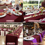 Showgeous 60x102 Inch Burgundy Rectangle Tablecloth 10 Pack Fit 6FT Table - Image 7