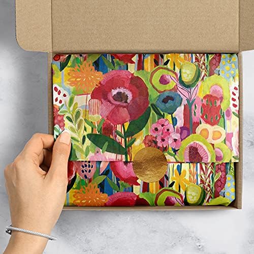 Jillson Roberts Printed Floral Gift Tissue 20" x 30", Collage (240 Sheets) - Image 4