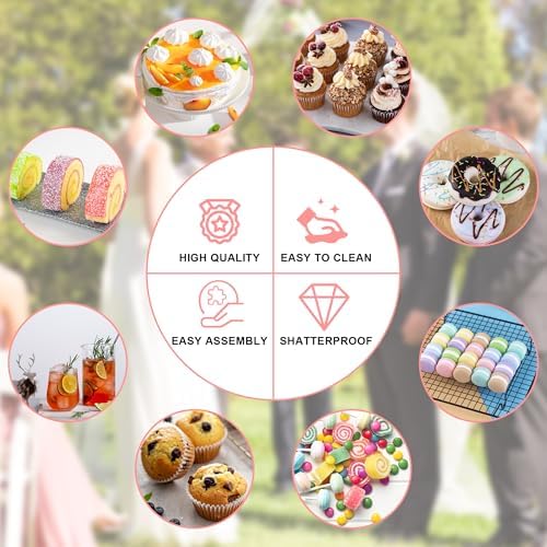 YestBuy Cupcake Stand, Acrylic Cupcake Tower Tree, 7 Tier Large Cupcake Holder for Pastry, Clear Cupcake Dispaly Stand for Party, Wedding, Baby Shower - Image 5