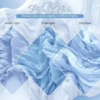 Light Blue Boho Cheesecloth Table Runner 12 Pack 17x108 Inch Sheer Gauze - Image 5