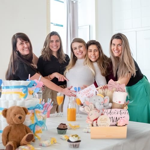 Baby Girl Gifts,Baby Shower Gifts for Girls,New Born Baby Girls Gift,Baby Girl Gift Basket,Unique Baby Gift Essential,Gender Reveal Gifts,Rattle Swaddle Blanket Baby Girl Gifts - Image 3