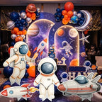 Honoson 4 Pcs Large 30" Astronaut Cardboard Cutouts, Space Birthday Party Decoration Rocket Spaceship Backdrop Standup Photo Booth Prop for Baby Shower Party Supplies Classroom Sign - Image 5