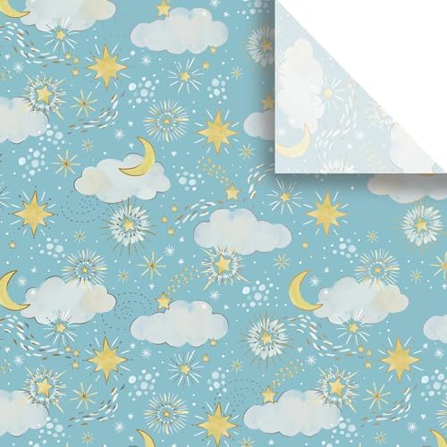 Jillson & Roberts 20" x 30" Printed Baby Gift Tissue, Twinkle Stars (48 Folded Sheets) by JillsonRoberts