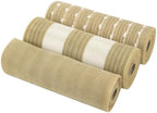 HUIHUANG 3 Rolls Rustic Deco Mesh Ribbon 10 inch 10 Yds Each Roll - Image 5