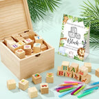 Marsui 136 Pcs Baby Shower Blocks to Decorate Game Kit, Animal - Image 6