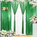 Eternal Beauty Green Sequin Backdrop Curtains, 4 Panels 2x8FT by EternalBeauty