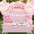VioraWhite 183 Pcs Silly Goose Birthday Party Set Elegant Pink - Image 2