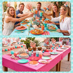 Mimorou 354 Pcs Tropical Coral Party Supplies for 50 Guestes - Image 5