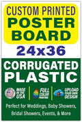 Custom Poster Board Corrugated Plastic Sign, 24x36 inch - Personalized Coroplast Event Signs for Wedding, Baby Shower, Announcements, Presentations, Arts & Crafts by LegitFastPrinting