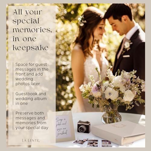 La Lente Premium Scrapbook Album – Photo Album with Writing Space – 100 Pages for Multiple Sizes 4x6, 5x7, 6x8, 8x10 – Holds 500 Photos – Wedding, Baby, Travel & Family Memories - Image 3