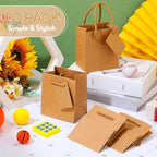 Sherr 100 Pcs Brown Mini Paper Gift Bags with Handles, White Tags - Image 6