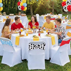 Tranqun 48 Pcs Cartoon Toy Baby Shower Decorations Spandex Chair Sashes - Image 4