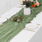 30 Pack Sage Green Cheesecloth Table Runner 17 x 108 inch Cheese Cloth Table Runners 9ft Green Table Runner Rustic Romantic Sheer Gauze Runner for Wedding Party Baby Shower Table Decoration - Image 4