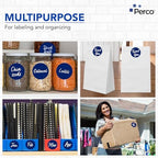 Perco Dark Blue Perforated Round Circle Dot Sticker 3-Inch Labels — 10 Rolls, 5,000 Stickers - Business Logos, Category Labels & Professional Signage, Strong Adhesive - Made in USA - Image 3