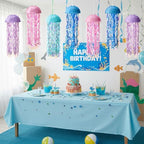 Baquler Set of 12 Jellyfish Party Decoration Soft Colors Paper Lanterns - Image 4