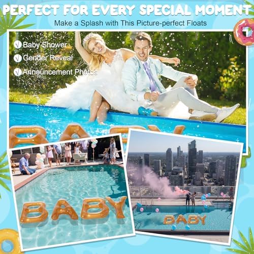 HyDren 48 Inch Inflatable Baby Pool Float Letter, Giant Floating Banner - Image 4