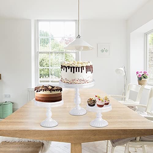 Hedume 10-Set Cake Stands, Metal Cupcake Stand Set with Multiple Combination Styles, Dessert Plate Cake Serving Tray Candy Fruit Display Tower for Wedding, Birthday Party, Anniversary, Baby Shower - Image 6