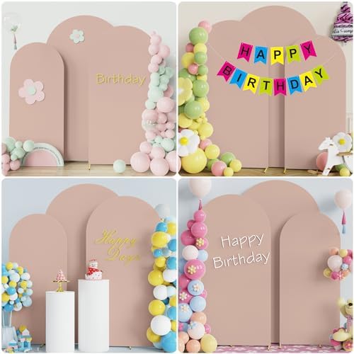 Wokceer Arch Backdrop Cover Nude Arch Covers Stretchy 7.2FT,6.6FT,6FT - Image 4