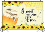 Avezano Sweet As Can Bee Baby Shower Backdrop Honeycomb Bee Baby Shower Decorations Photography Background Bumble Bee Shower Bee-Day Party Photoshoot (10x7ft) - Image 3