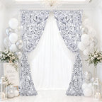 Silver Sequin Backdrop Curtain 2 Panels 2ftx8ft 18mm Glitter Shimmer Background Drapes for Wedding Party Baby Shower Photo Booth Decorations - Image 5