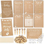 Funnymoom 426 Piece Kraft Baby Shower Games Set 8 Games for 50 Guests by Funnymoom