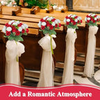 Zeyune 8 Pack 12 Inch Artificial Rose Bouquet, Red and White - Image 5