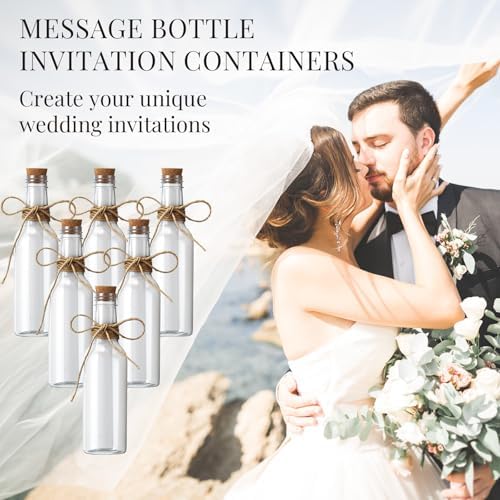Baderke 48 Pcs 5.6 oz Message Bottles Kit Pirate Party Favors, White - Image 4