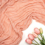 6 Pack Peach Cheesecloth Table Runner 10Ft 23 x 120 Inch - Image 4