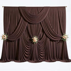 40ft x 10ft Brown Backdrop Curtains, 8 Panels Brown Drapes for Backdrop - Image 6