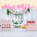 Wood Cake Pop Stands, 3 Tier Lollipop Holders with Twist Ties Lollipop Sticks, Sucker Display Riser for Dessert Table of Wedding Birthday Party (Pink-2P) - Image 6