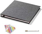 Large Photo Album Self Adhesive 4x6 5x7 6x8 8x10 Pictures Scrapbook Magnetic Album DIY Scrap Book 60 Sticky Pages Linen Cover DIY Photo Album with A Metallic Pen and DIY Accessories(Gray), 11" X 10.8" 60 Pages - Image 4